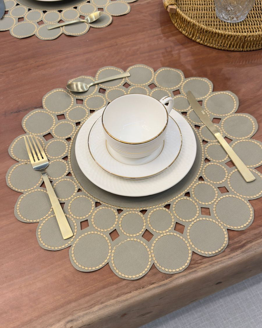 Jogo Americano Esfera Bege