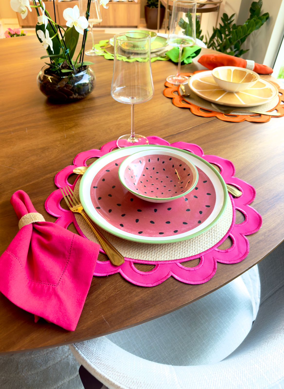 Lugar Americano Olive Pink