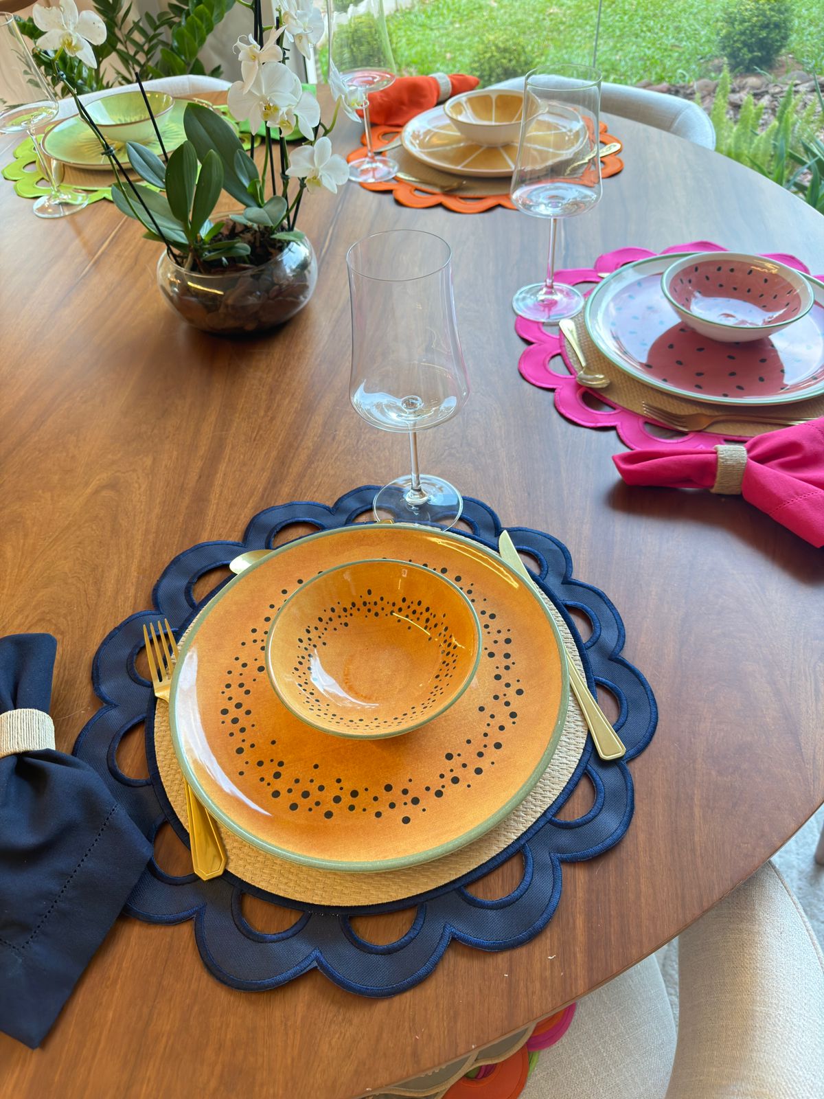 Lugar Americano Olive Azul