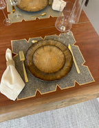 Lugar Americano Aura Jacquard Bege