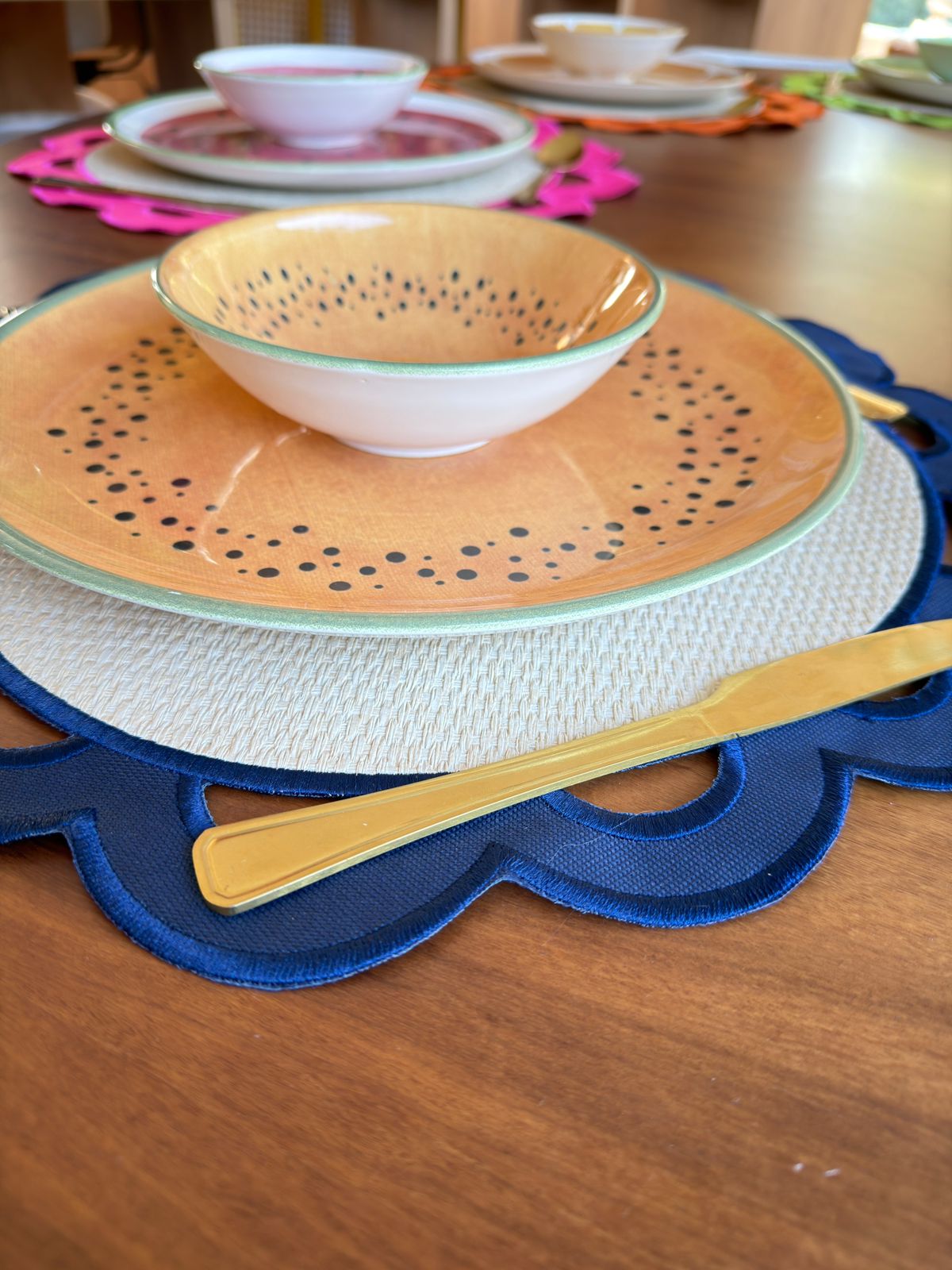 Lugar Americano Olive Azul