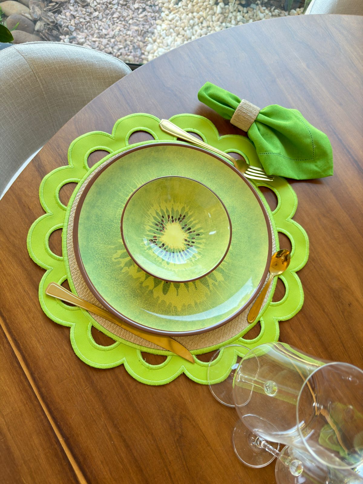 Lugar Americano Olive Verde