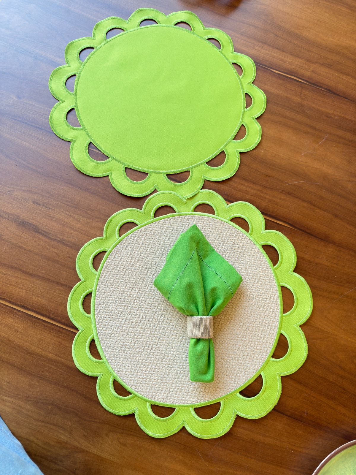 Lugar Americano Olive Verde