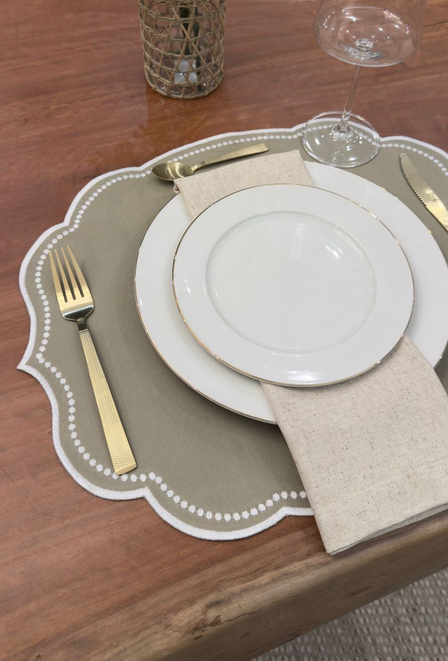 Lugar Americano Essence Bege