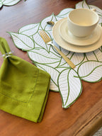 Lugar Americano Folhas Verde