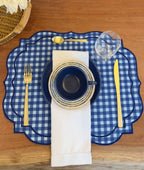 Lugar Americano Duo Xadrez Azul Royal