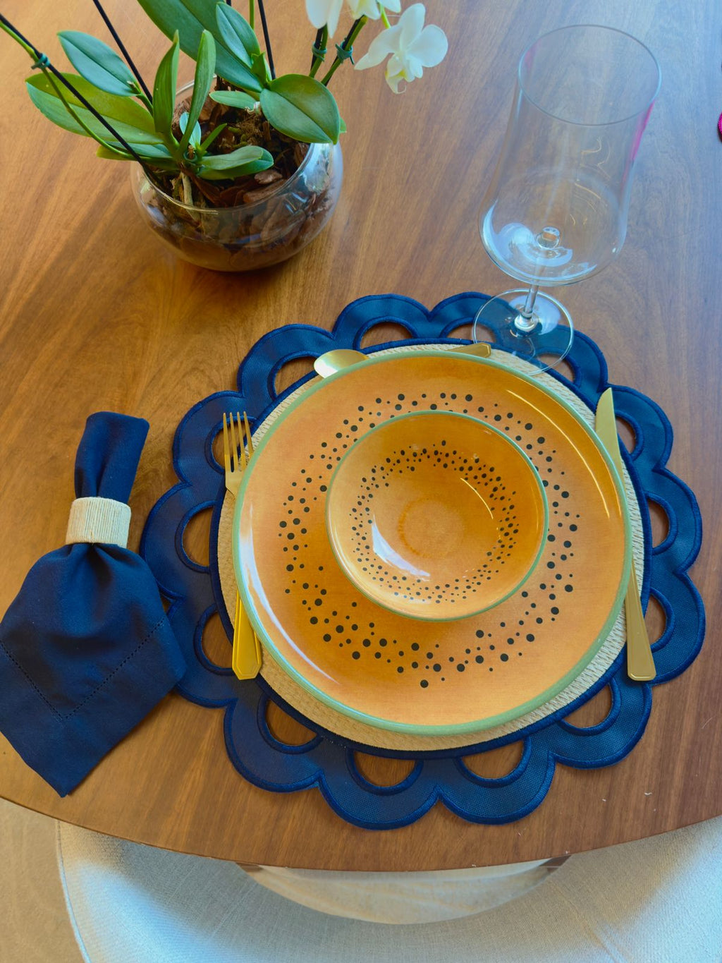 Lugar Americano Olive Azul