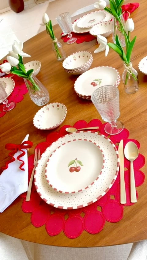 Jogo Americano Esfera Vermelho