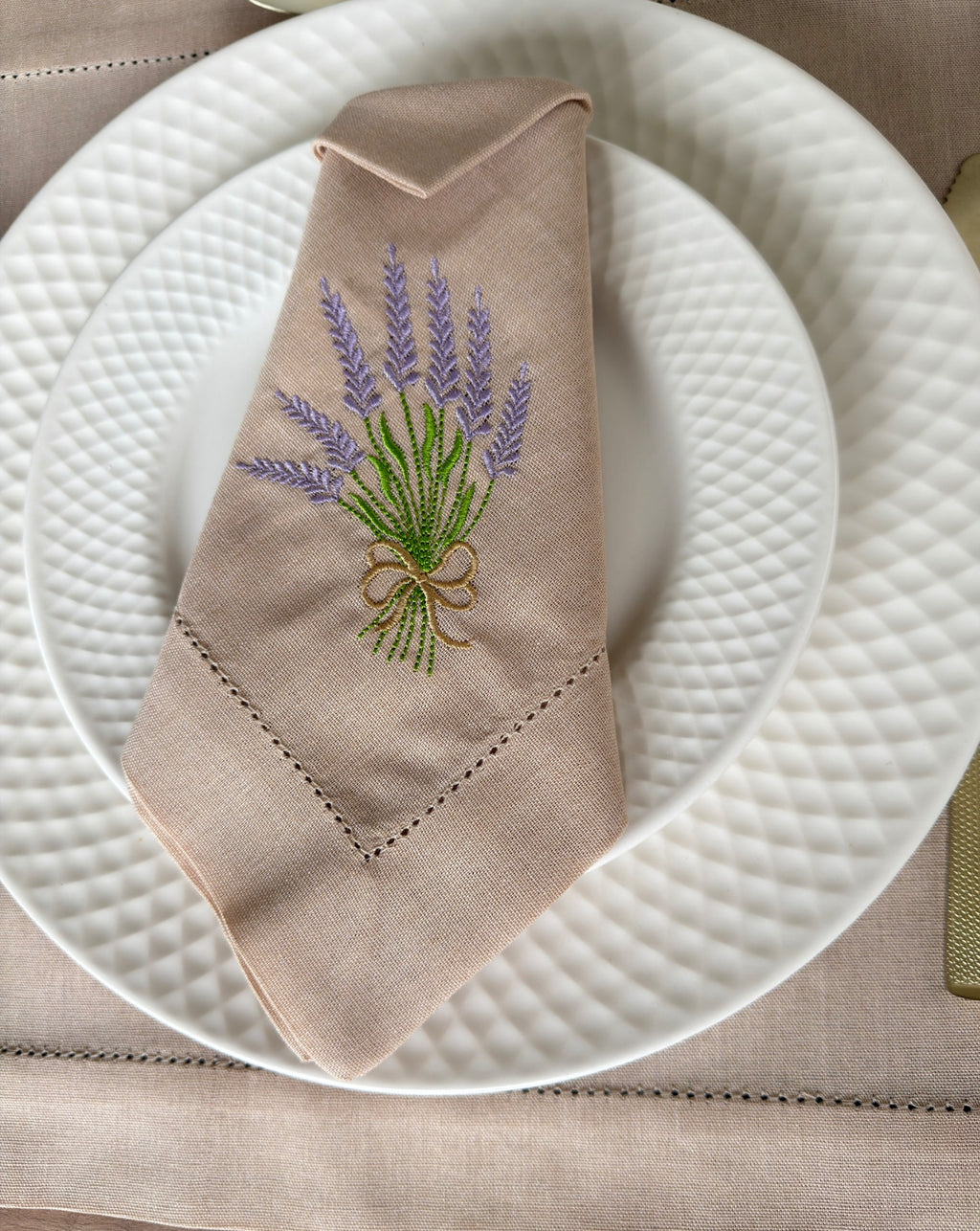 Guardanapo Bordado Lavanda