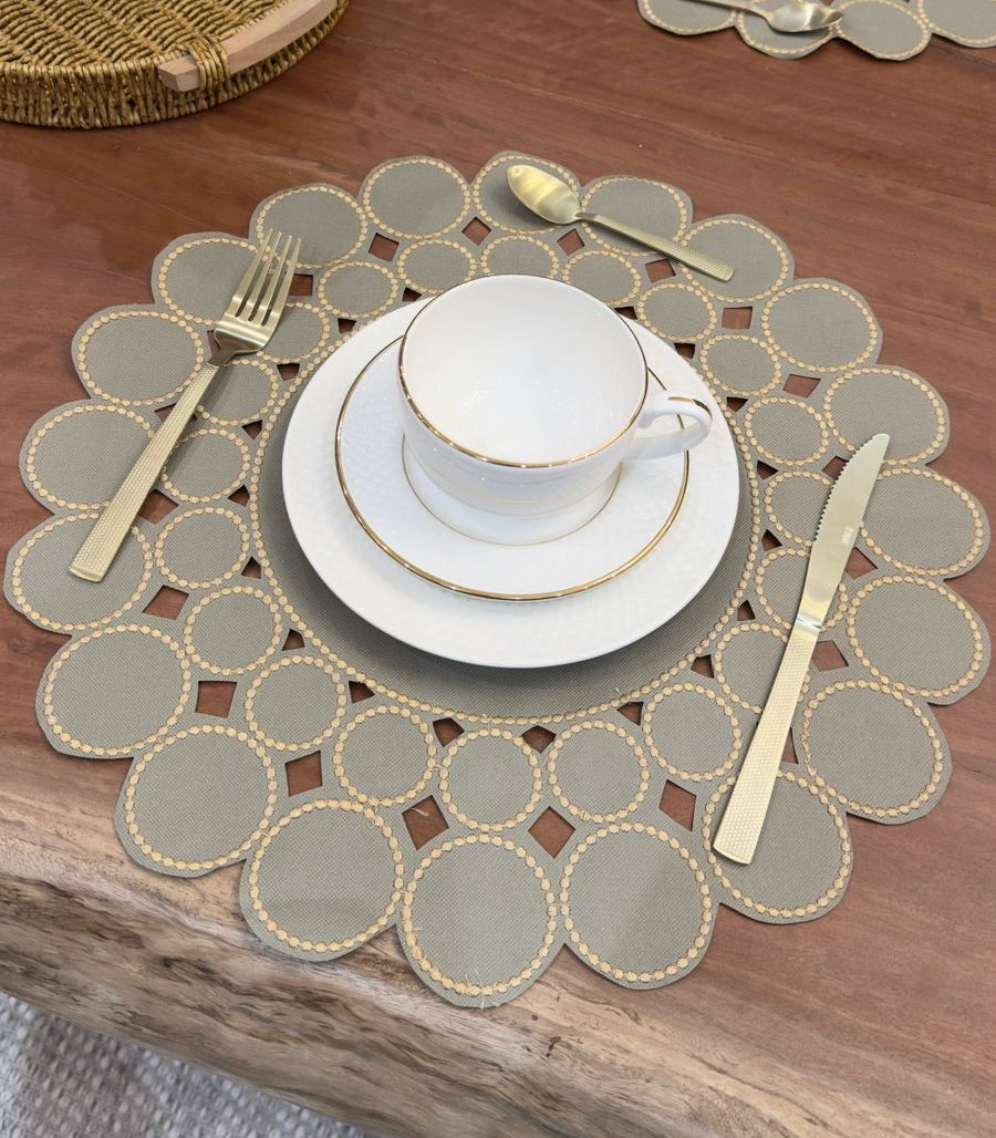 Jogo Americano Esfera Bege