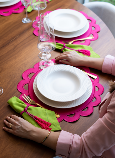 Lugar Americano Olive Pink