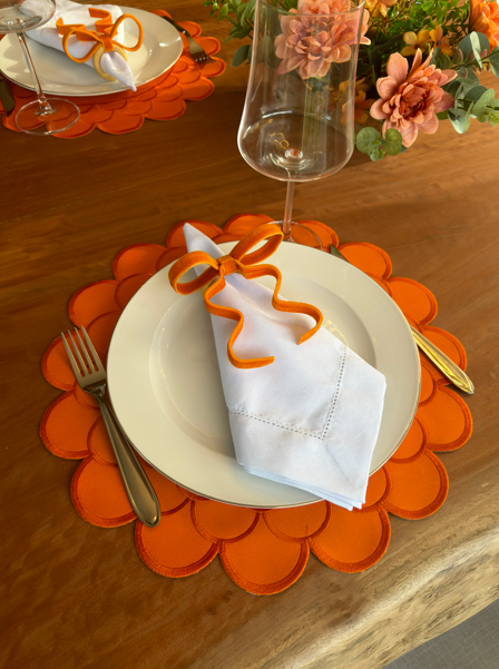 Porta Guardanapo Laço Laranja