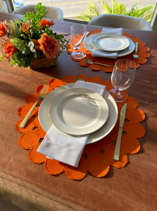 Jogo Americano Esfera Laranja