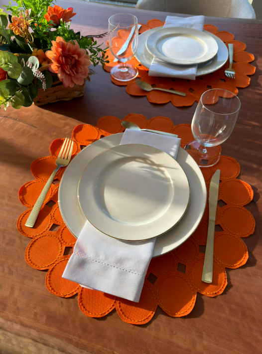 Jogo Americano Esfera Laranja