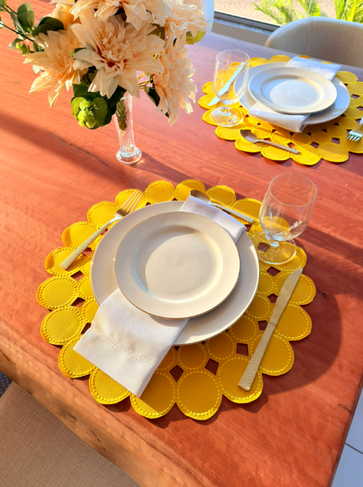 Jogo Americano Esfera Amarelo