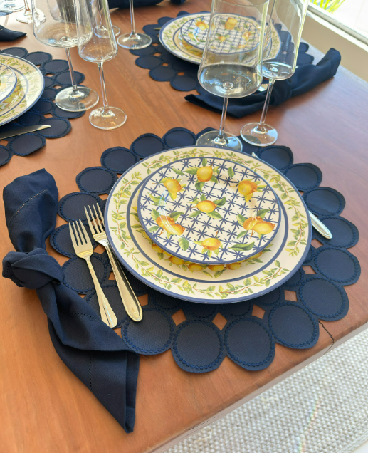 Jogo Americano Esfera Azul Marinho