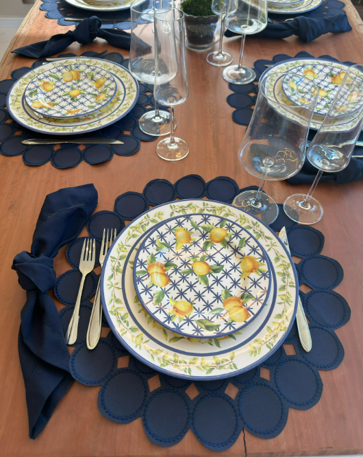 Jogo Americano Esfera Azul Marinho