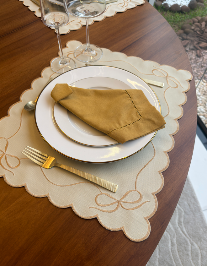 Lugar Americano Laço Dourado