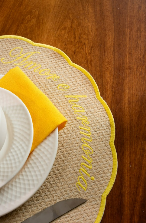 Lugar Americano Essentia Amarelo