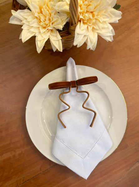 Porta Guardanapo Laço Caramelo