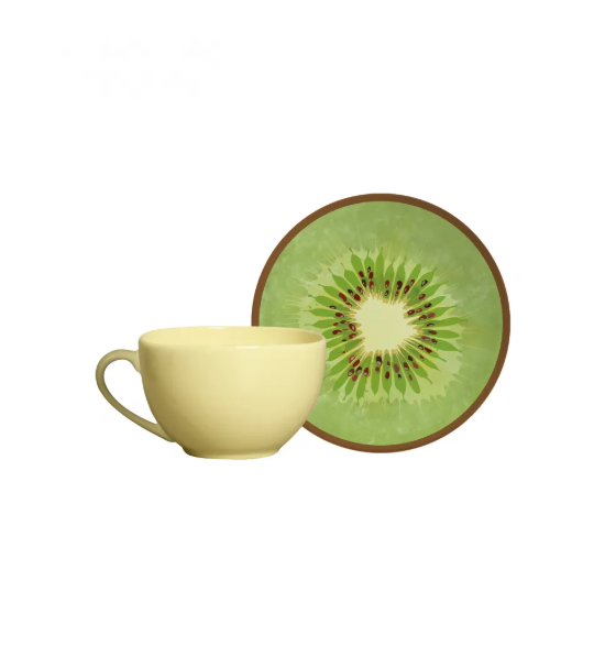 Xícara de Chá c/ Pires Kiwi