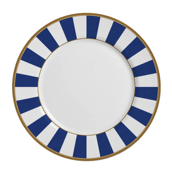 Xícara de Chá c/ Pires Stripe Azul