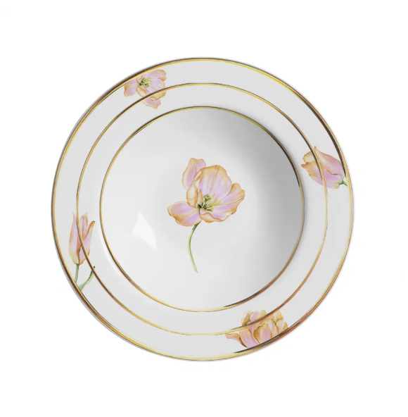 Xícara c/ Pires Borda Ouro Fiore