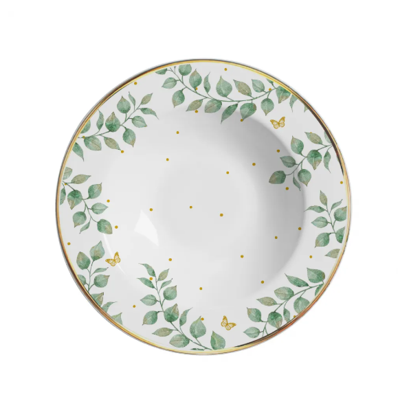 Xícara de Chá c/ Pires Borda Ouro Donatella