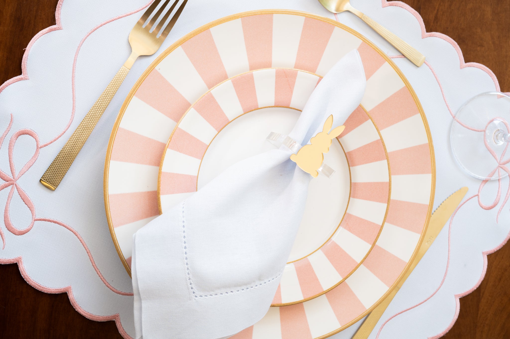 Lugar Americano Laço Rosa