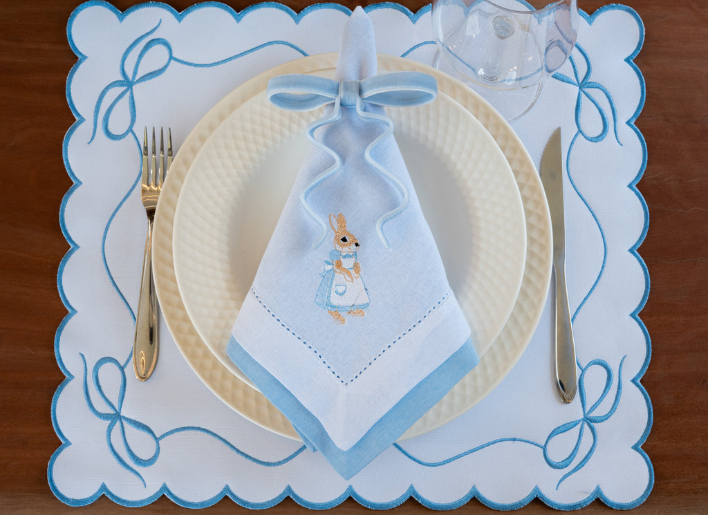 Lugar Americano Laço Azul Claro