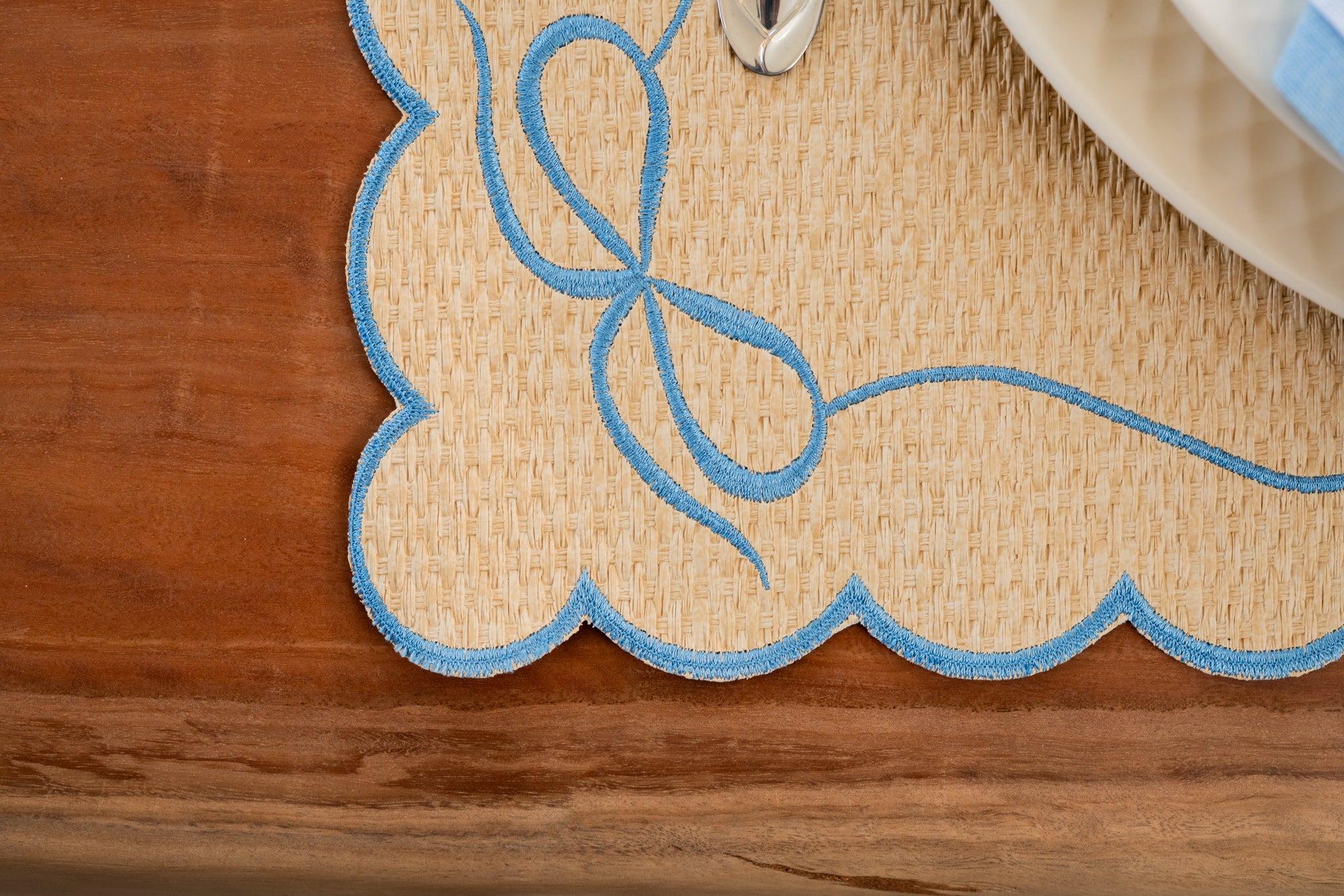 Lugar Americano Laço Azul Claro