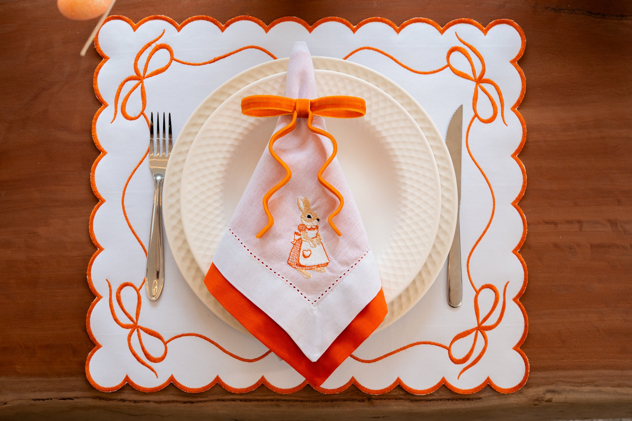 Lugar Americano Laço Laranja