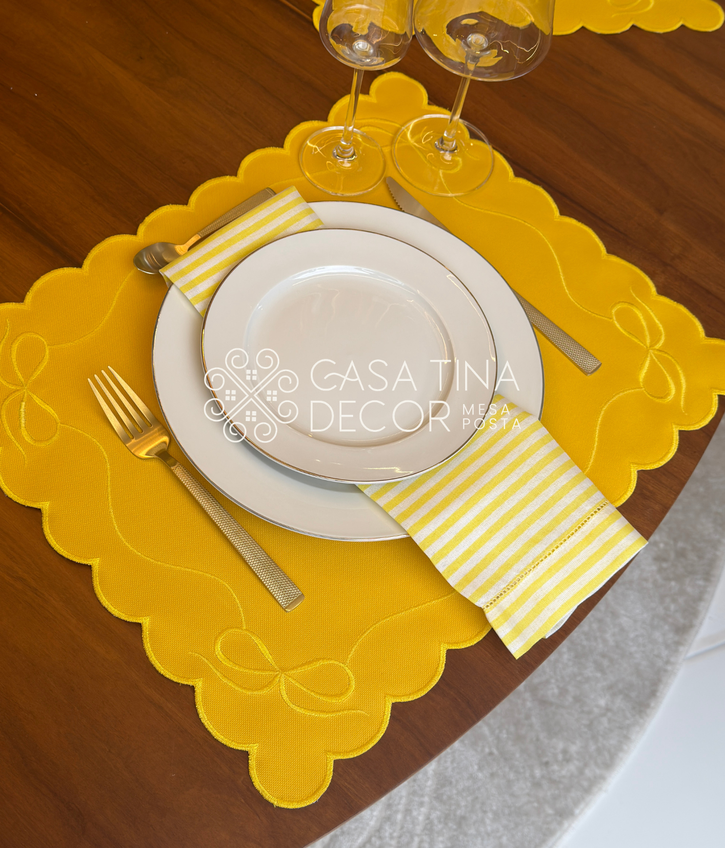 Lugar Americano Laço Amarelo