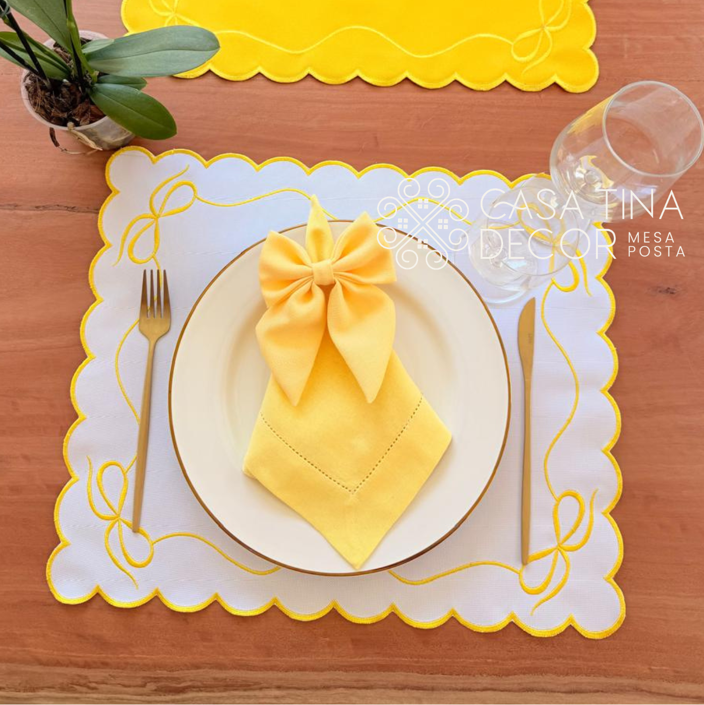 Lugar Americano Laço Amarelo