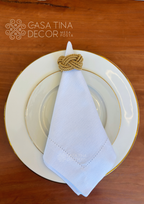 Porta Guardanapo Cordão Dourado
