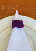 Porta Guardanapo Cordão Roxo