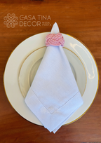 Porta Guardanapo Cordão Rosa Claro