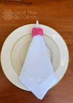 Porta Guardanapo Cordão Rosa