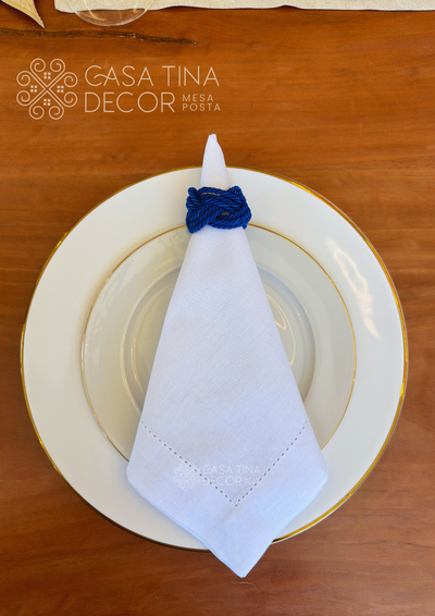 Porta Guardanapo Cordão Azul Royal