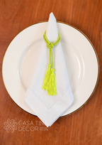 Porta Guardanapo Tassel Verde Cana