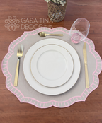 Lugar Americano Twist Rosa