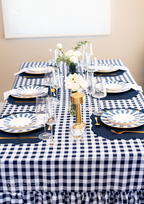 Toalha de Mesa Xadrez Azul Marinho