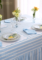 Toalha de Mesa Listrado Azul
