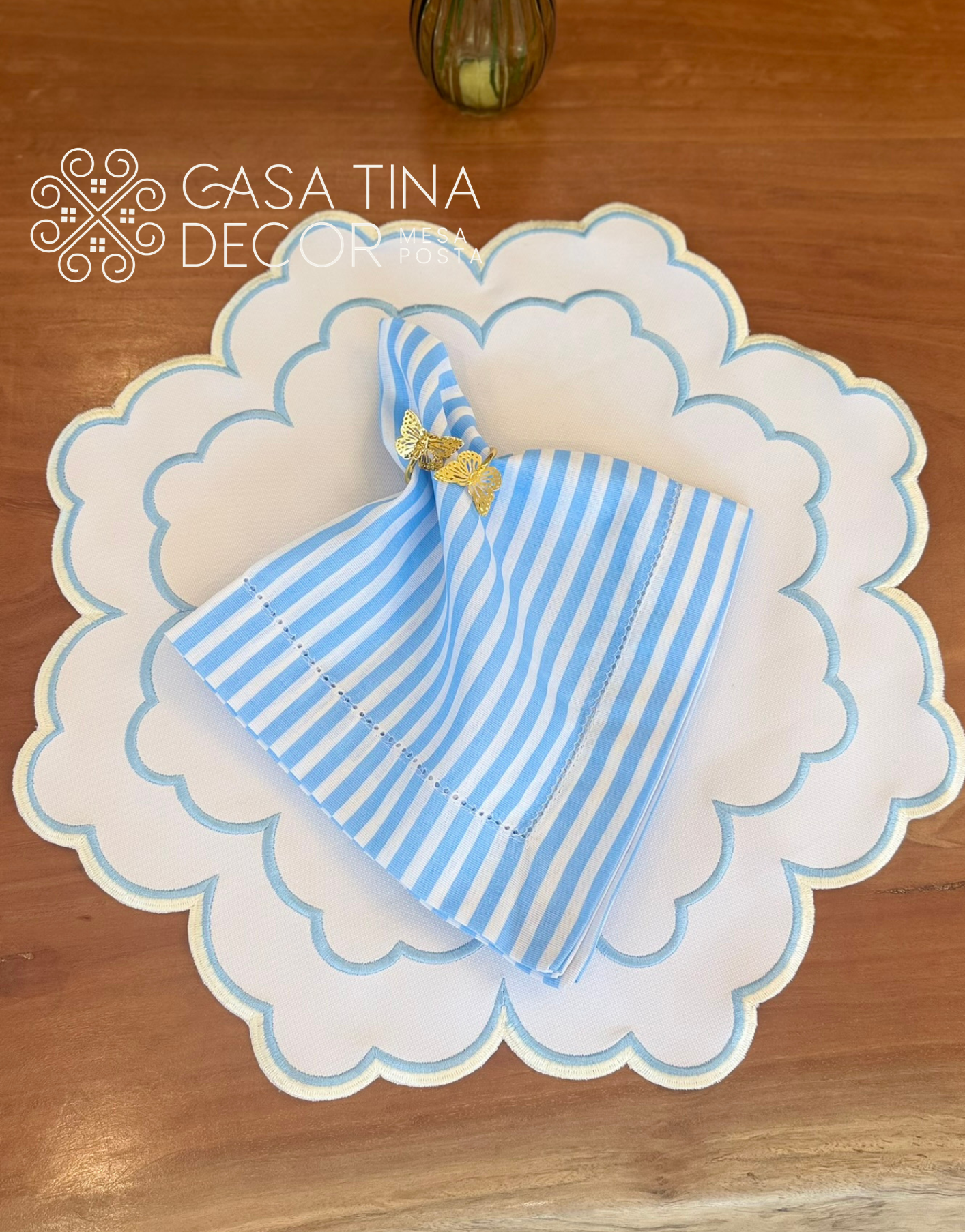Lugar Americano Candy Xadrez Azul