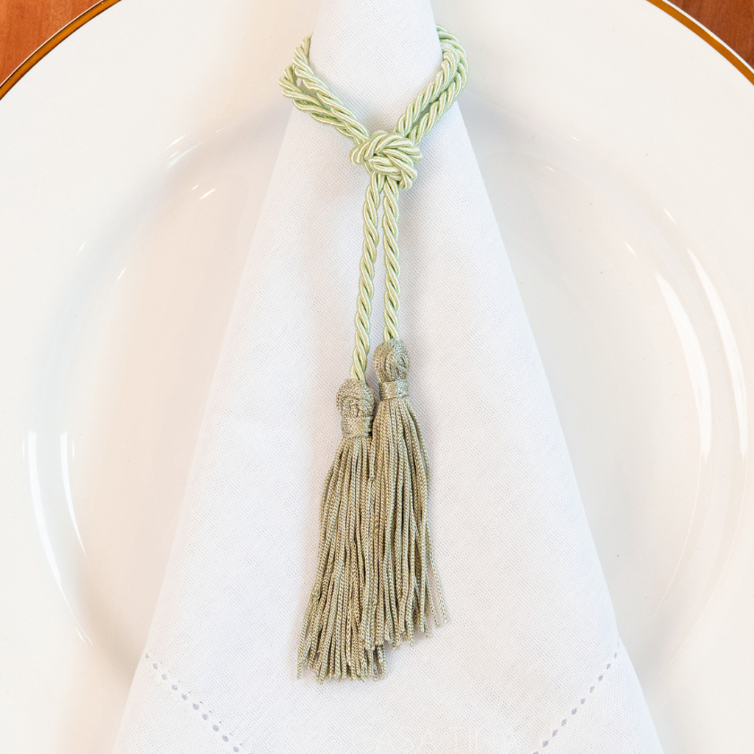 Porta Guardanapo Tassel Verde Oliva