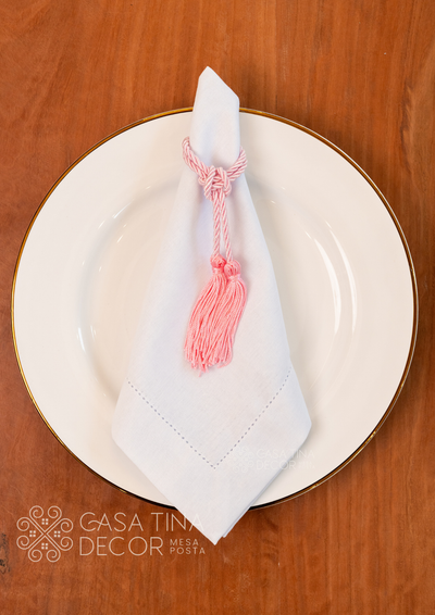 Porta Guardanapo Tassel Rosa