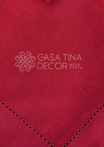 Guardanapo de Linho Vermelho Cereja