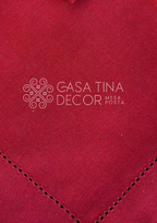 Guardanapo de Linho Vermelho Cereja