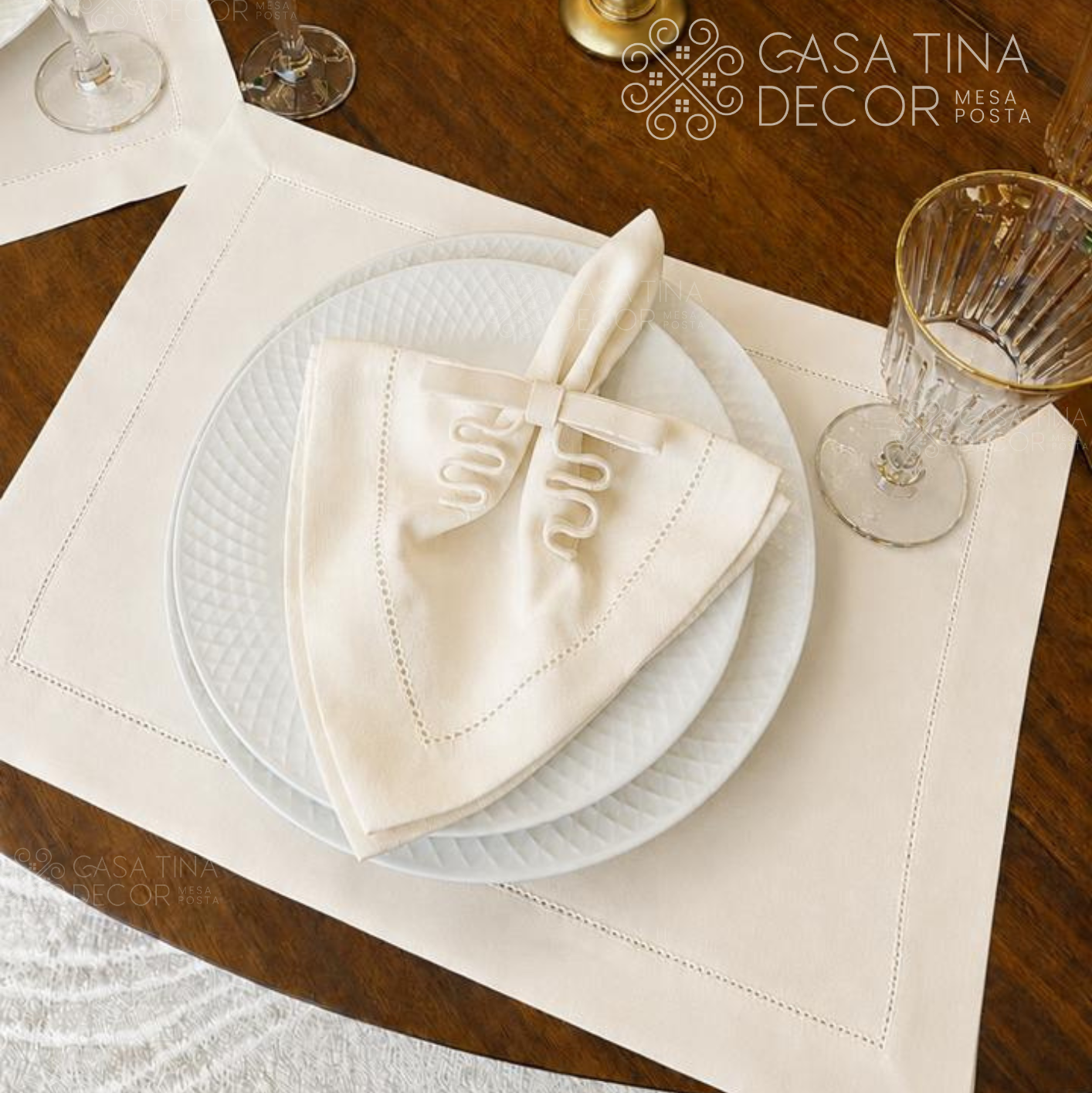 Lugar Americano de Linho Off White