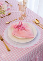 Toalha de Mesa Xadrez Rosa